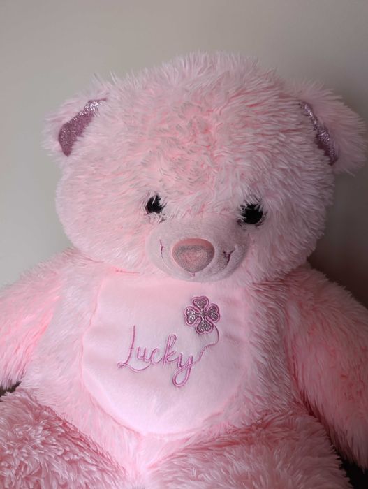 Голям плюшен розов мечок 1м