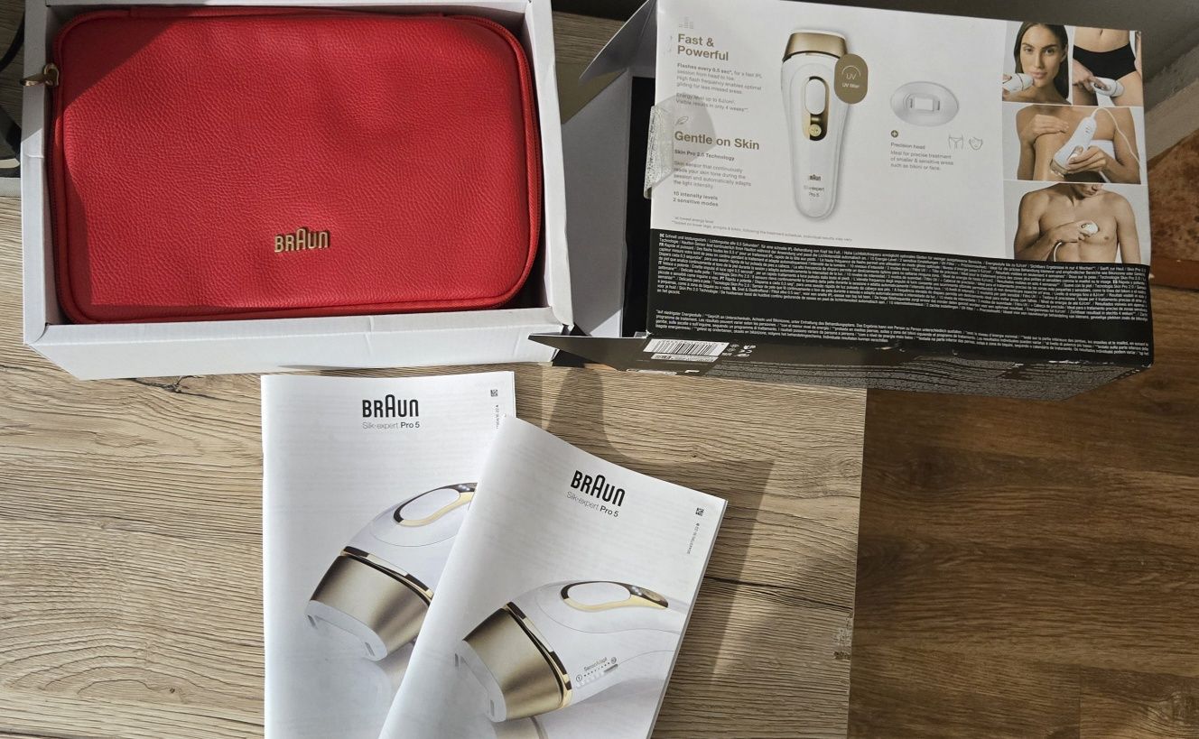Епилатор IPL Braun Silk-expert PRO 5 PL5124, 400.000 импулса, Тяло и л