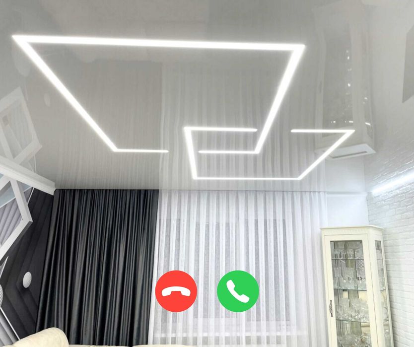 Натяжной Потолок Порящий Потолок Световая Линия ЖМИ Натяжные Потолки