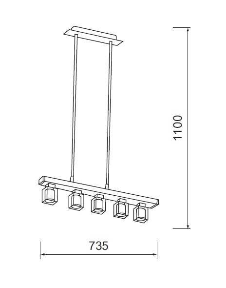 Осветително тяло WENGE кристал