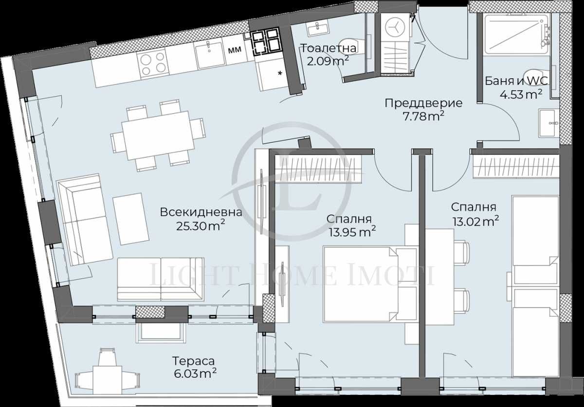Продава се Тристаен апартамент в Пловдив, Христо Смирненски - 107 кв.м за 1297 €/кв.м - Снимка #2