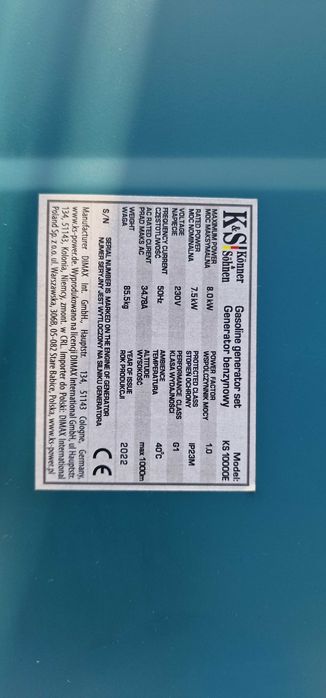 Generator 8kW Könner & Söhnen KS-10000E