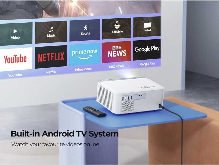 Videoproiector Toptro X6 WiFi6, Android TV & Electric Focus Suport 4K