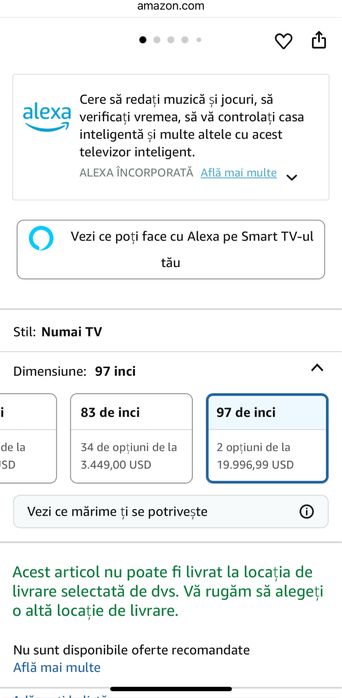 LG Oled Evo 97G4 245 cm 4K 120hz varf de gama nou