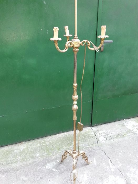 lampadar cu picior podea bronz louis xv