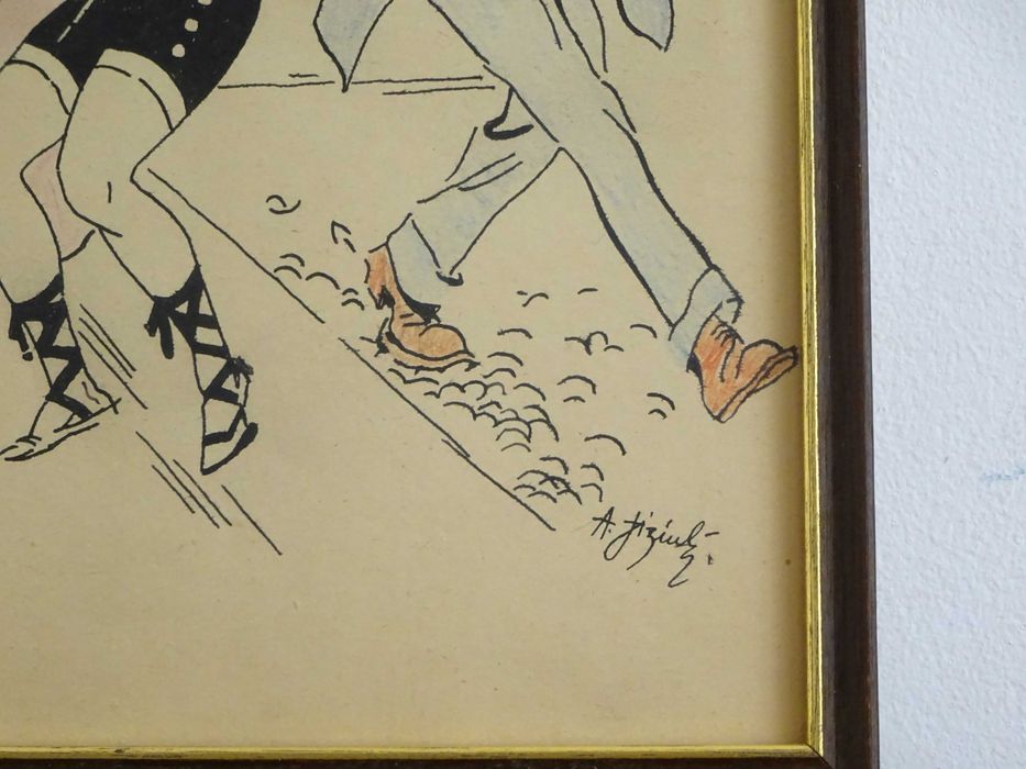 Tablou, Aurel Jiquidi – tehnica mixta