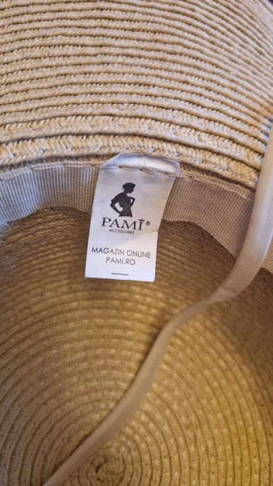 Pălărie de vară șic de paie / plajă / oraș