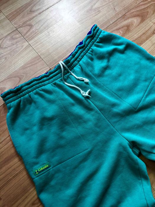 Pantaloni pants sweats joggers Columbia vintage baggy cotton turquois