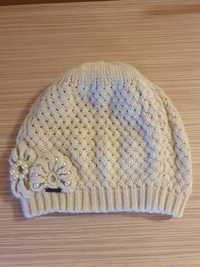 Дамска зимна плетена шапка + лента