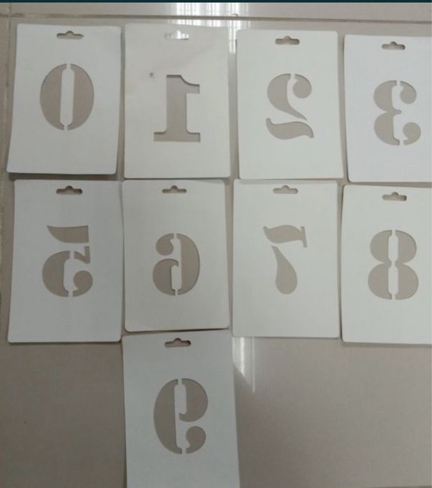 Трафареты готовые  цифры