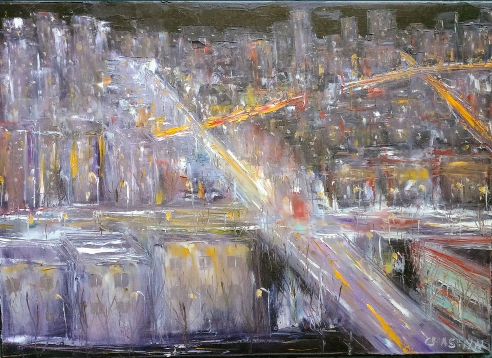 Chashyn Dmytro, Ulei pe pânză, Semnat, Datat, 50 x 70 cm