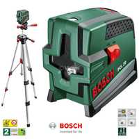 Лазерен нивелир BOSCH PCL 20 SET лазерен с кръстосани линии и тринога