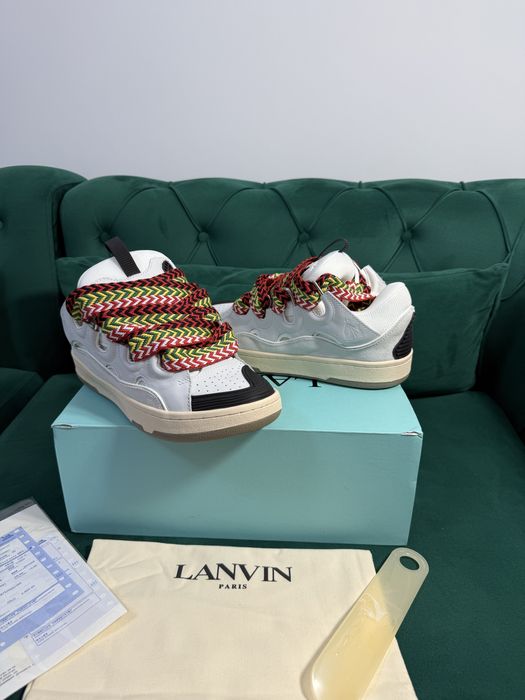 Adidasi Lanvin Curb Lace-Up piele naturala 100% Full Box Premium