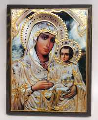 Ръчно изработена репродукция на икона върху ест дърво Св. Богородица