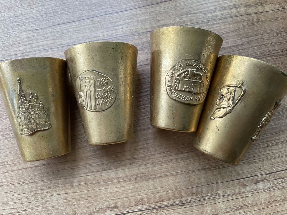 Комплект от 4 Месингови чаши