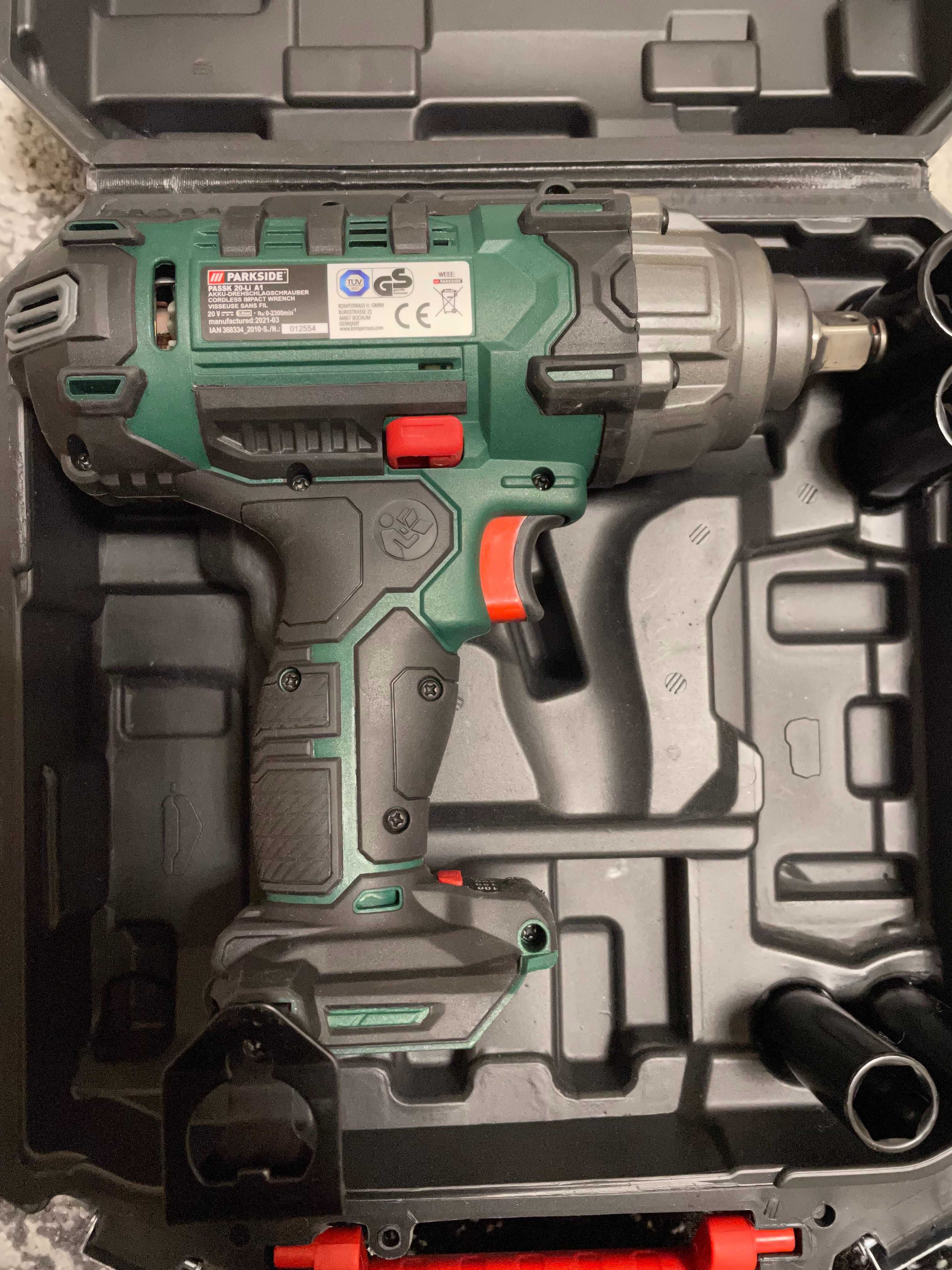 Немски Акумулаторен Ударен Гайковерт Parkside 400 Nm 20V 4 Ah