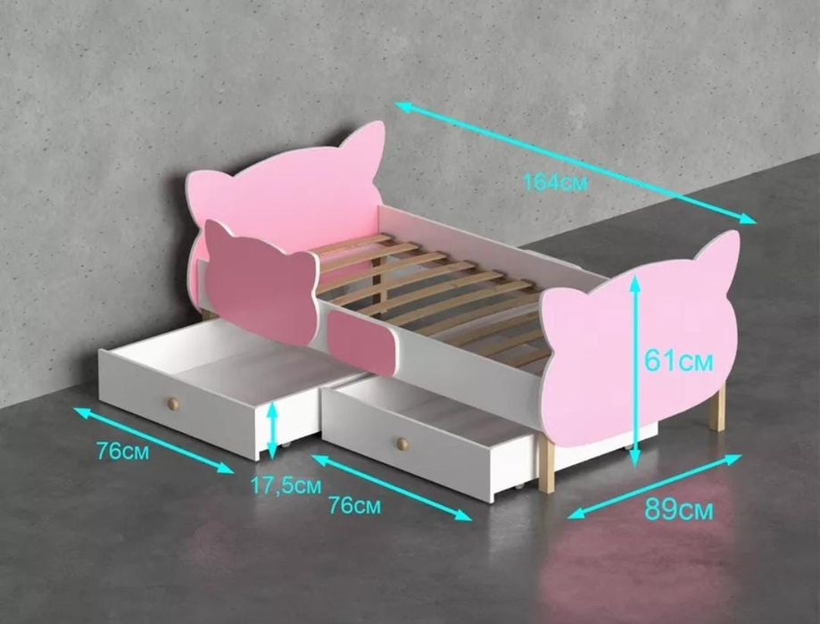 Продам детскую кроватку кошечку