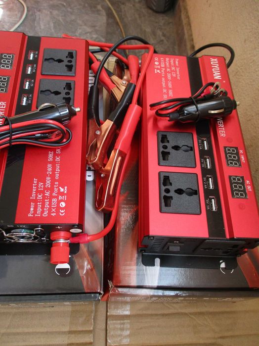 Invertor auto 12V 1000W reali putere pornire 2000W clesti baterie