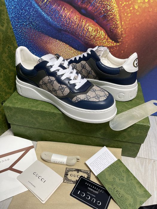 Adidasi Gucci GG piele naturala 100% Full Box colectie noua