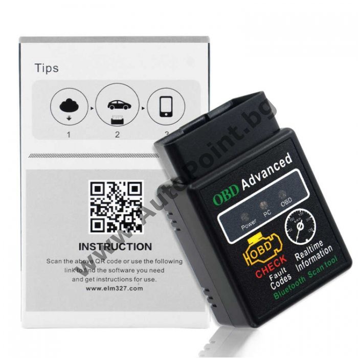 Букса OBD 2 автодиагностика ELM 327 SJ16