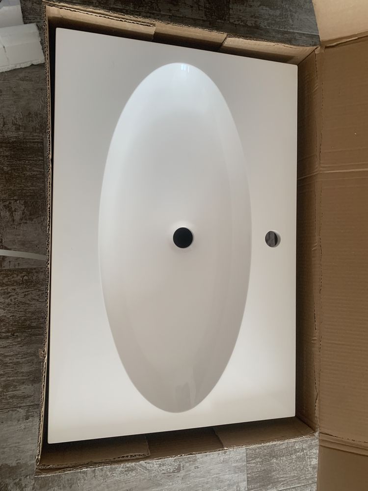 Lavoar marmura, Kuma, Zeya, compozit, 76x50x1.5 cm