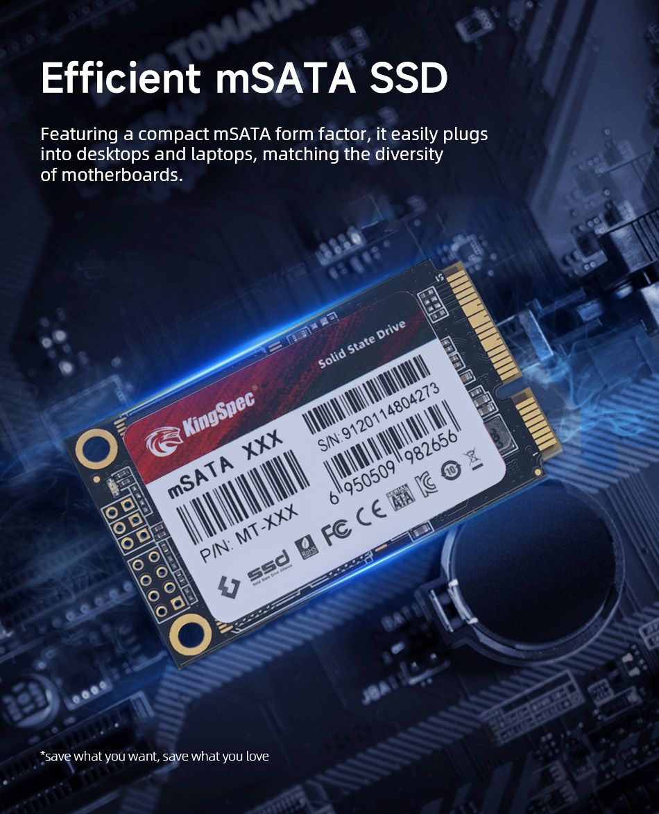 SSD 256GB mSATA KingSpec Нов