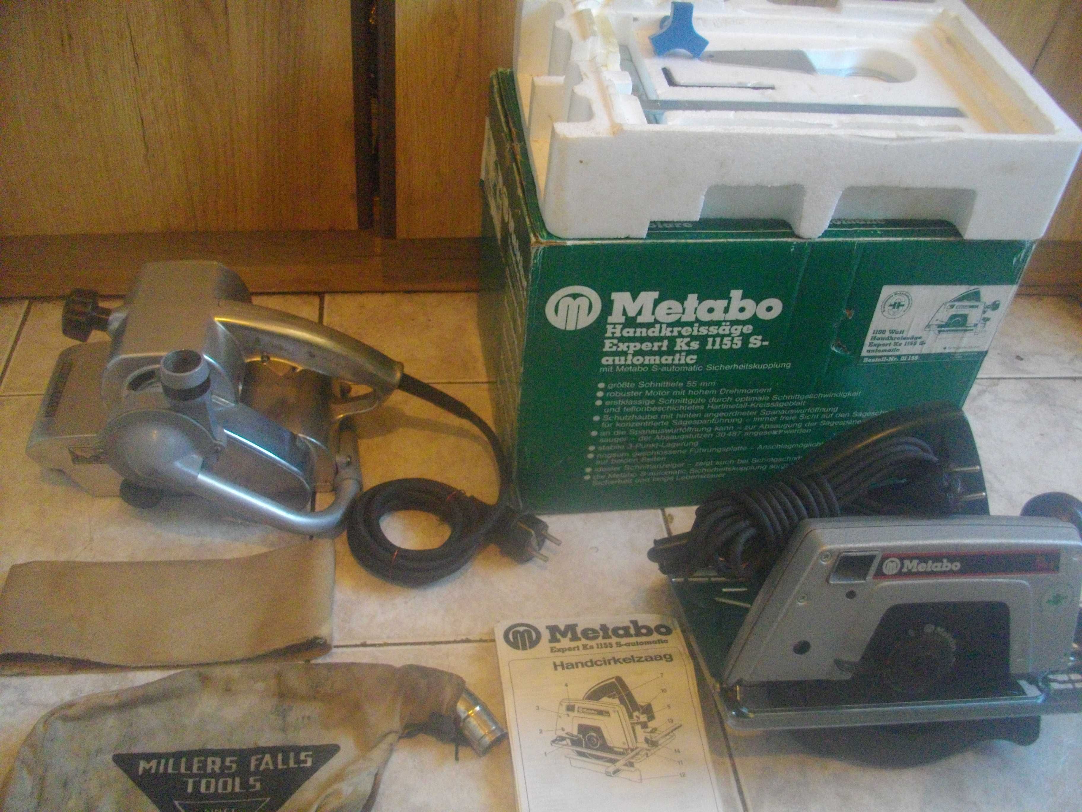 METABO-Ръчен Циркуляр Профи 1100W/Лентов Шлайф Профи-Made in USA-Голям