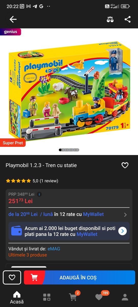 Tren playmobil 123