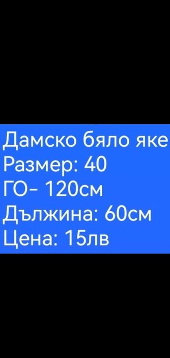 Дамско зимно бяло яке