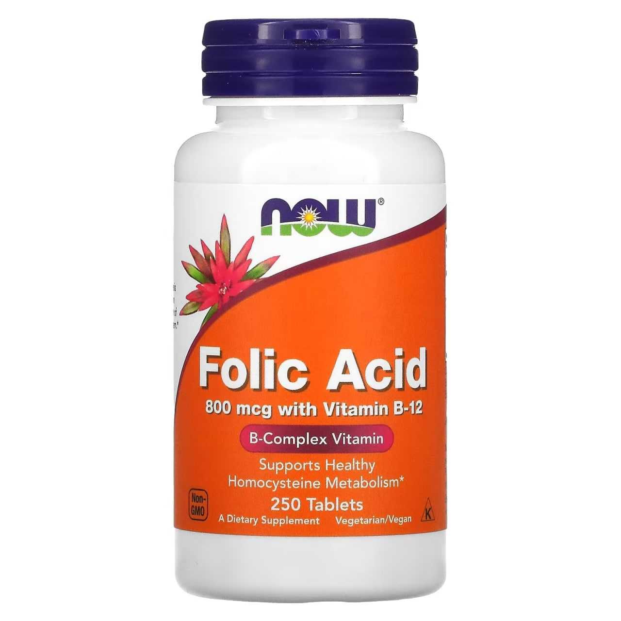 NOW Foods, фолиевая кислота, Folic Acid, Foliyevaya kislota