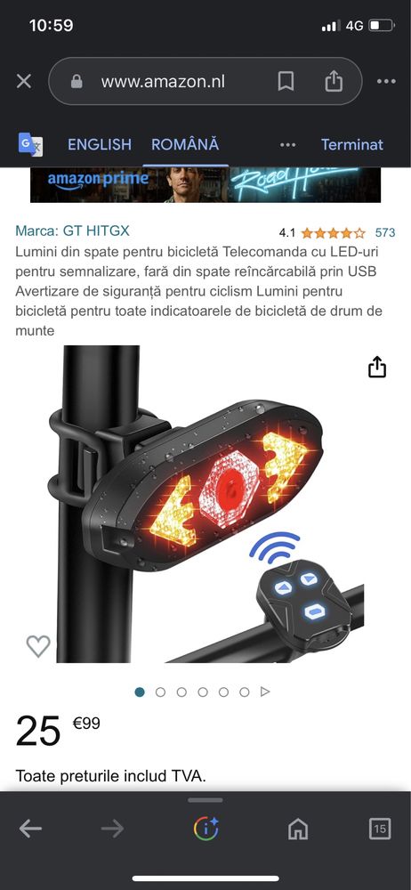 Lumina pentru bicicleta LED, Cu telecomanda, USB, nou!!!