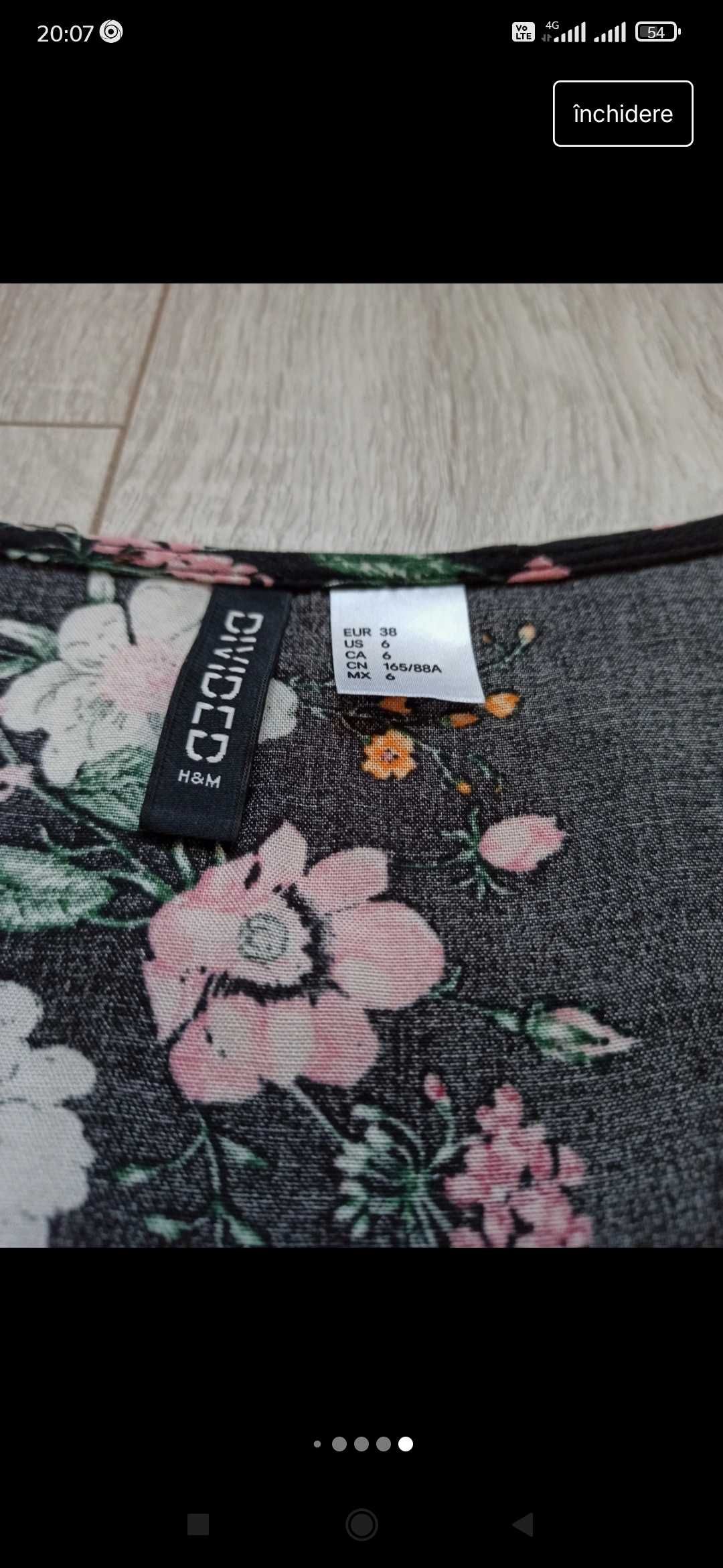 Rochie H&M model floral scurta