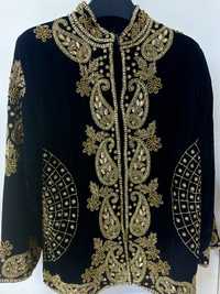 Женская одежда. Арабский Чапан с золотой вышивкой ручной работы Дубай