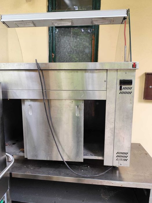 Vitrina calda, Masa calda, Masa de lucru inox