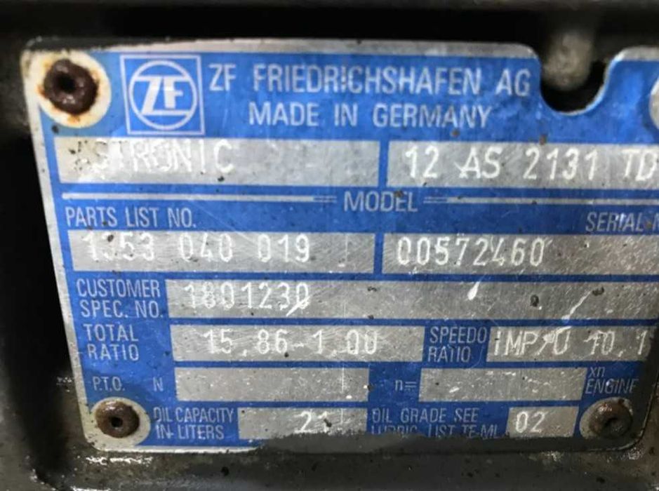 Cutie de viteze ZF 12AS2131 TD camion DAF XF - Piese de schimb DAF