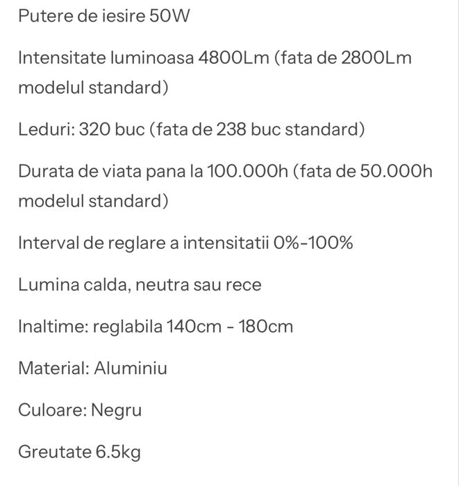 Lampă cosmetică LED Semilună