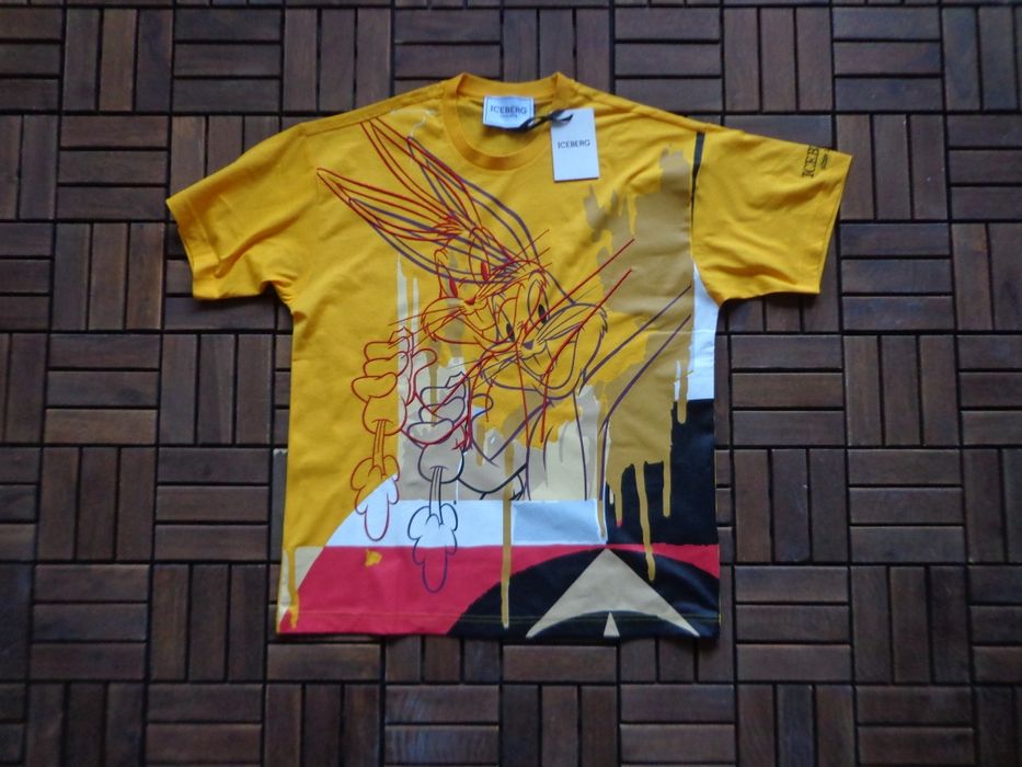 Мъжка тениска Iceberg Yellow Ivory Cartoon размери M, L