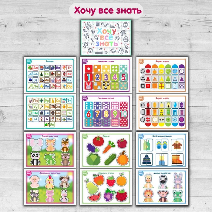 Игры на липучках "хочу все знать"