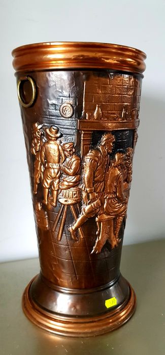 Suport vechi din alamă/bronz/lemn pentru umbrele