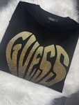 Дамска черна тениска Guess
