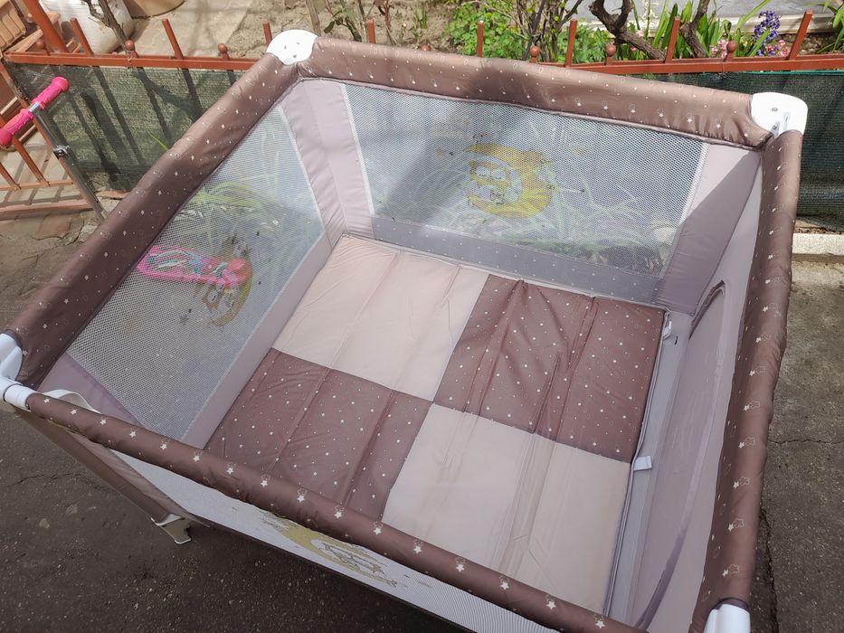 Vind țarc de joacă bebeluși  pliabil în husă 120×120cm