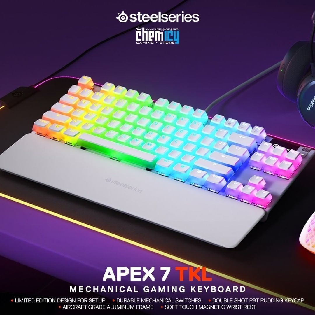 СКИДКА! Steelseries APEX 7 TKL Ghost Механическая Клавиатура