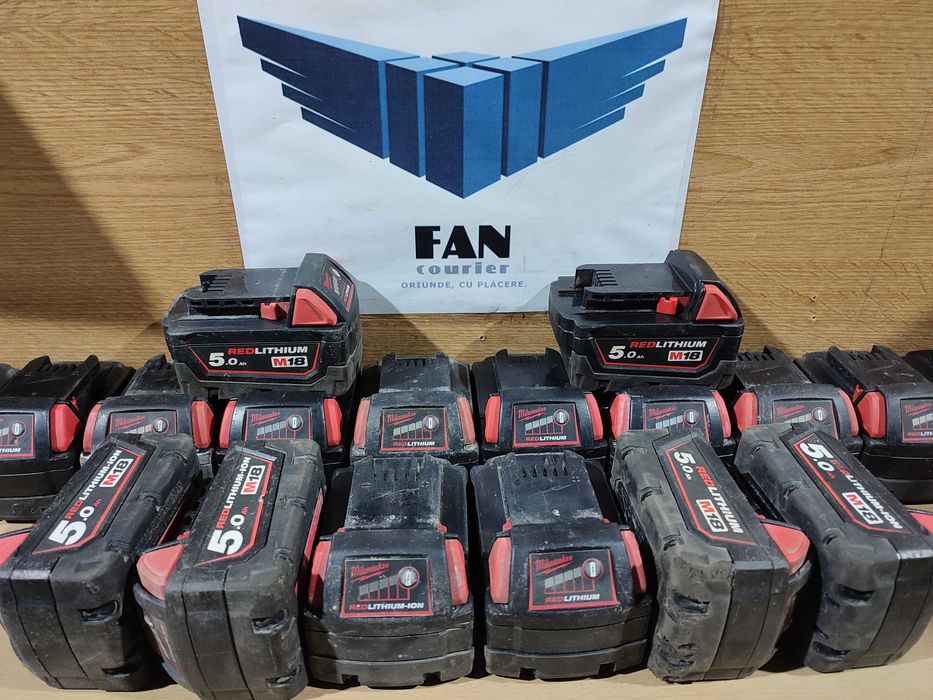 Milwaukee 5.0Ah 18V 90Wh M18B5 RedLithium acumulator baterie bormasina