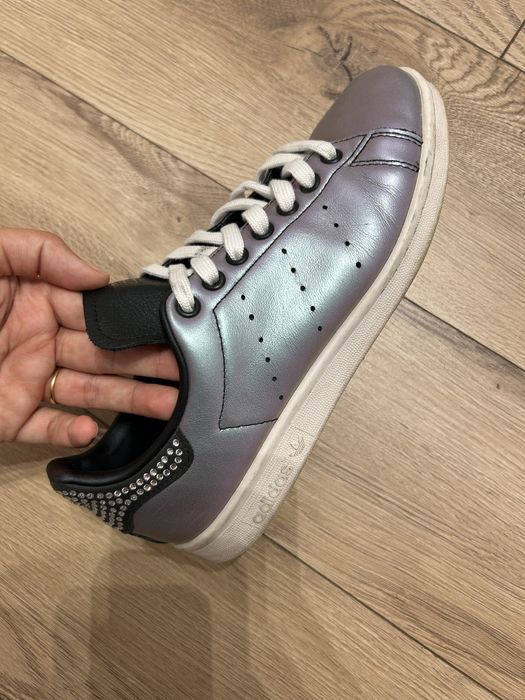 Adidas Stan Smith metallic silver stone, marime 38