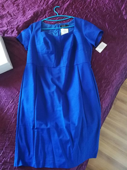 Нова синя рокля,с къс ръкав