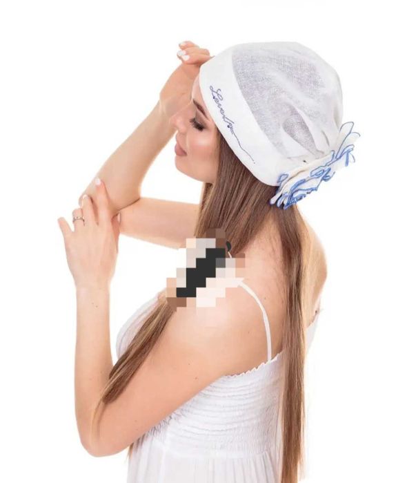 Женская летняя бандана изо льна