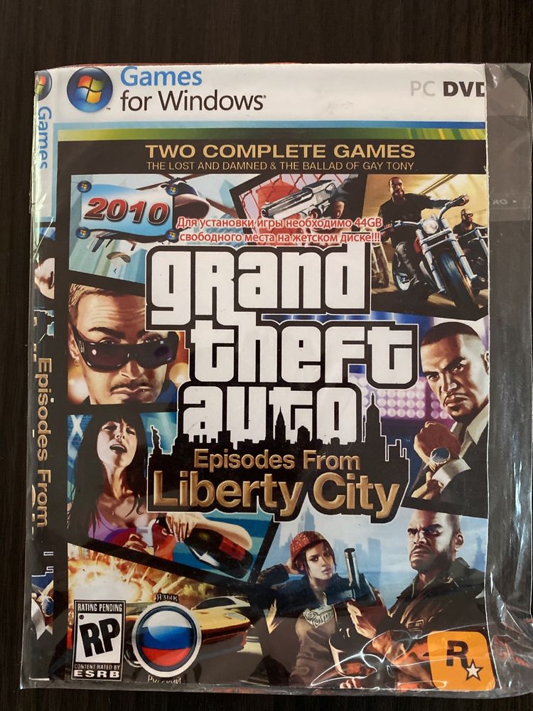 Игры на диске CALL OF DUTY BLACK OPS, GTA episodes from Liberty city