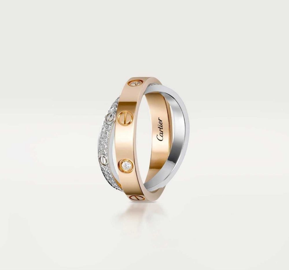 Пръстен сребро/розово злато Cartier