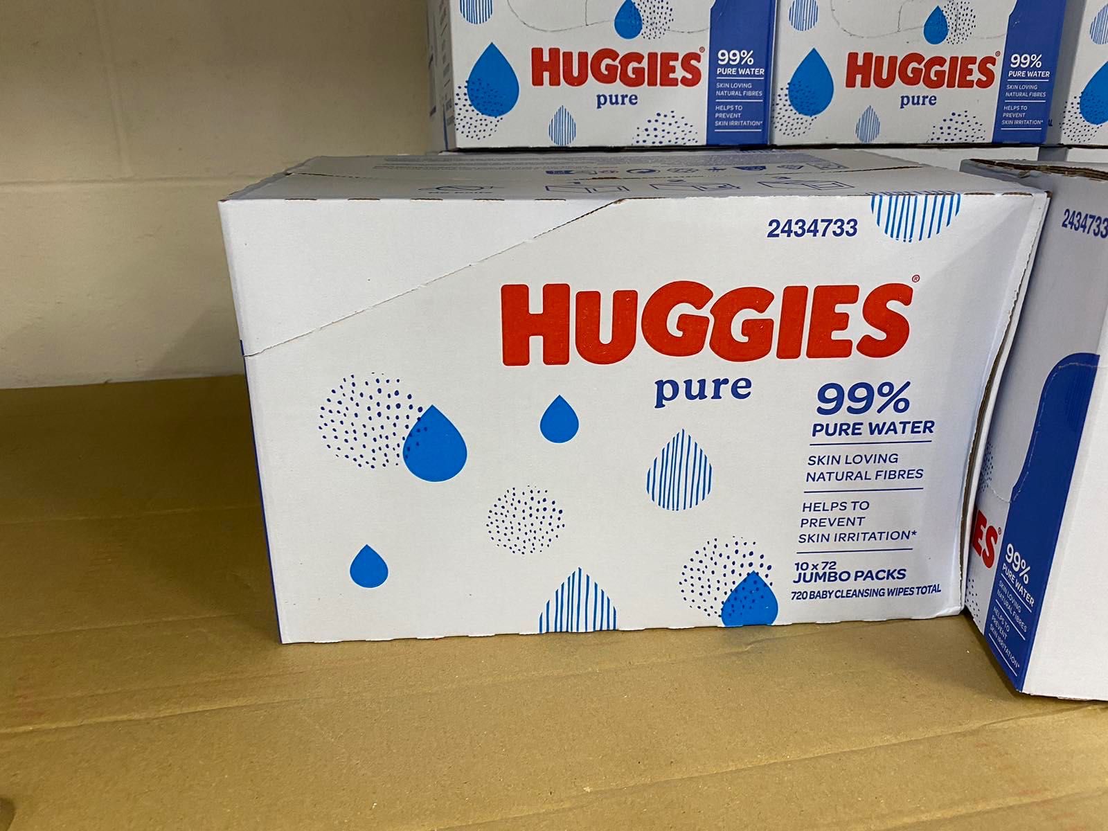 Мокри кърпички Huggies , pure , внос от Англия, 10пакета х 72 бв