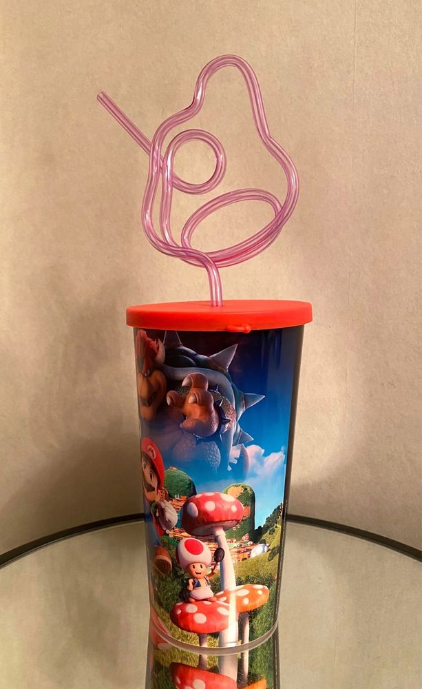Супер Марио стакан с трубочкой